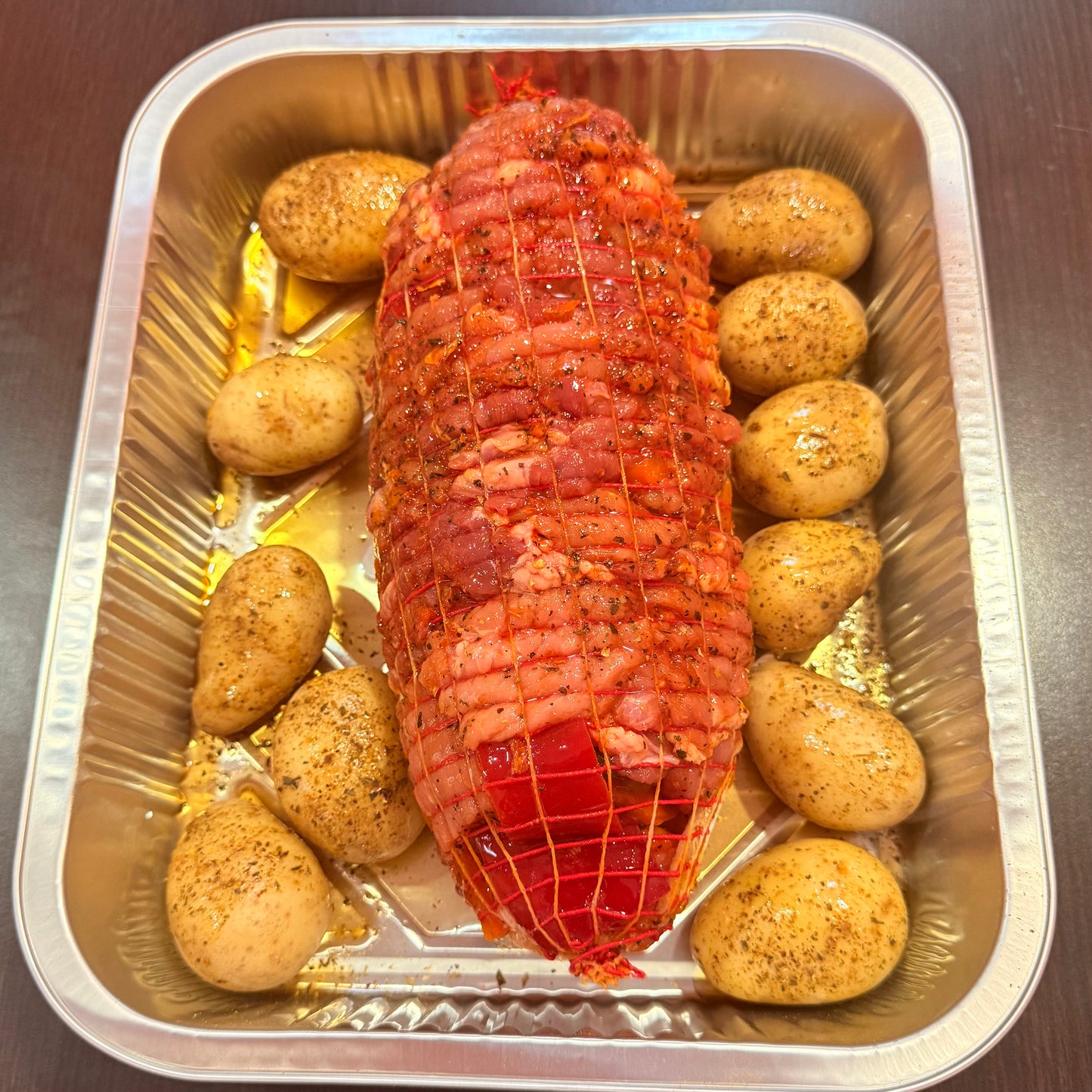 Pork skewer on a wire rack For the oven 2.50 kg